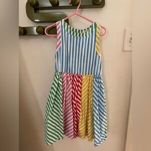 MINI BODEN Colorful Striped Kids Dress